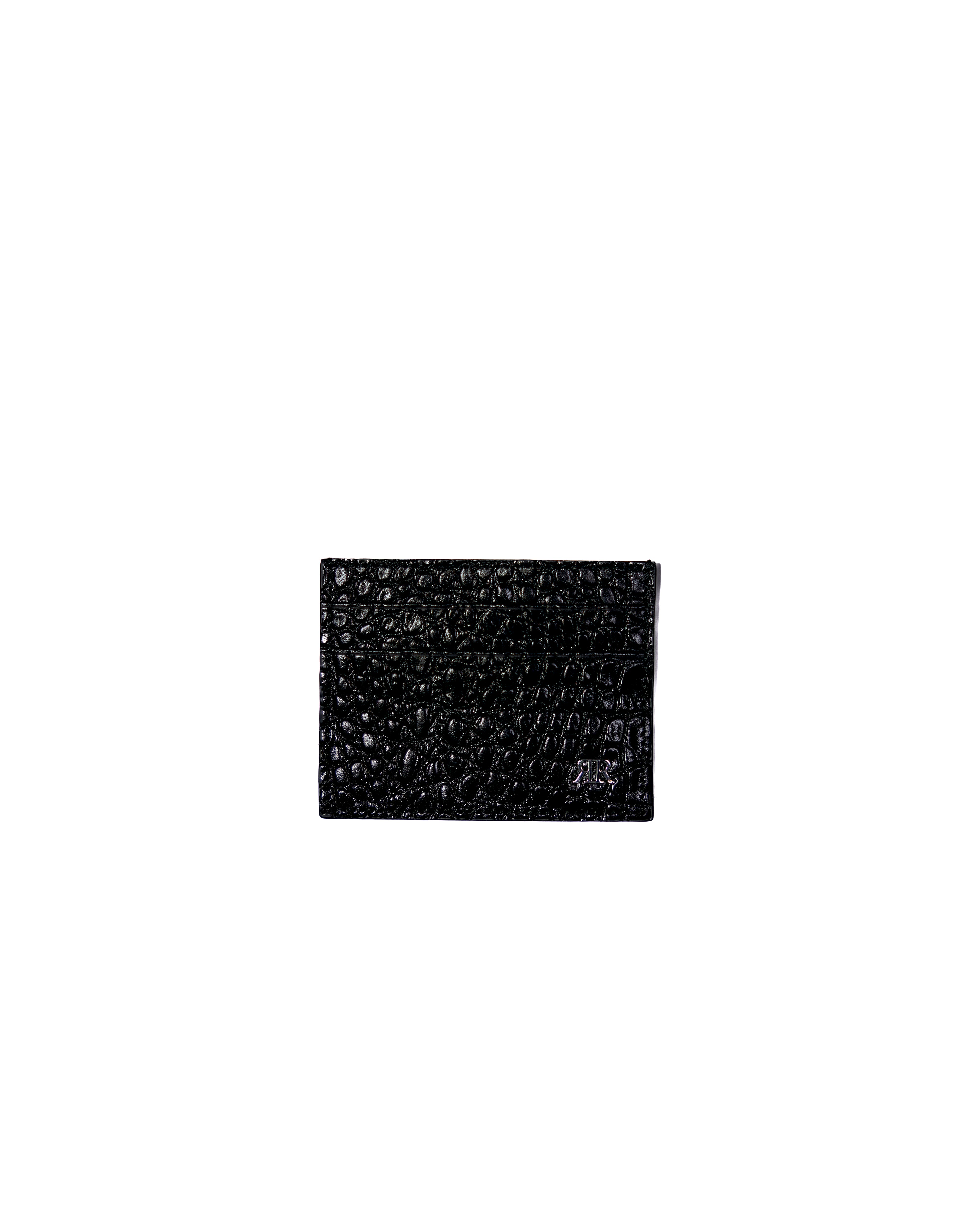 RADOŠ. Alligator Card holder in crocodile effect leather