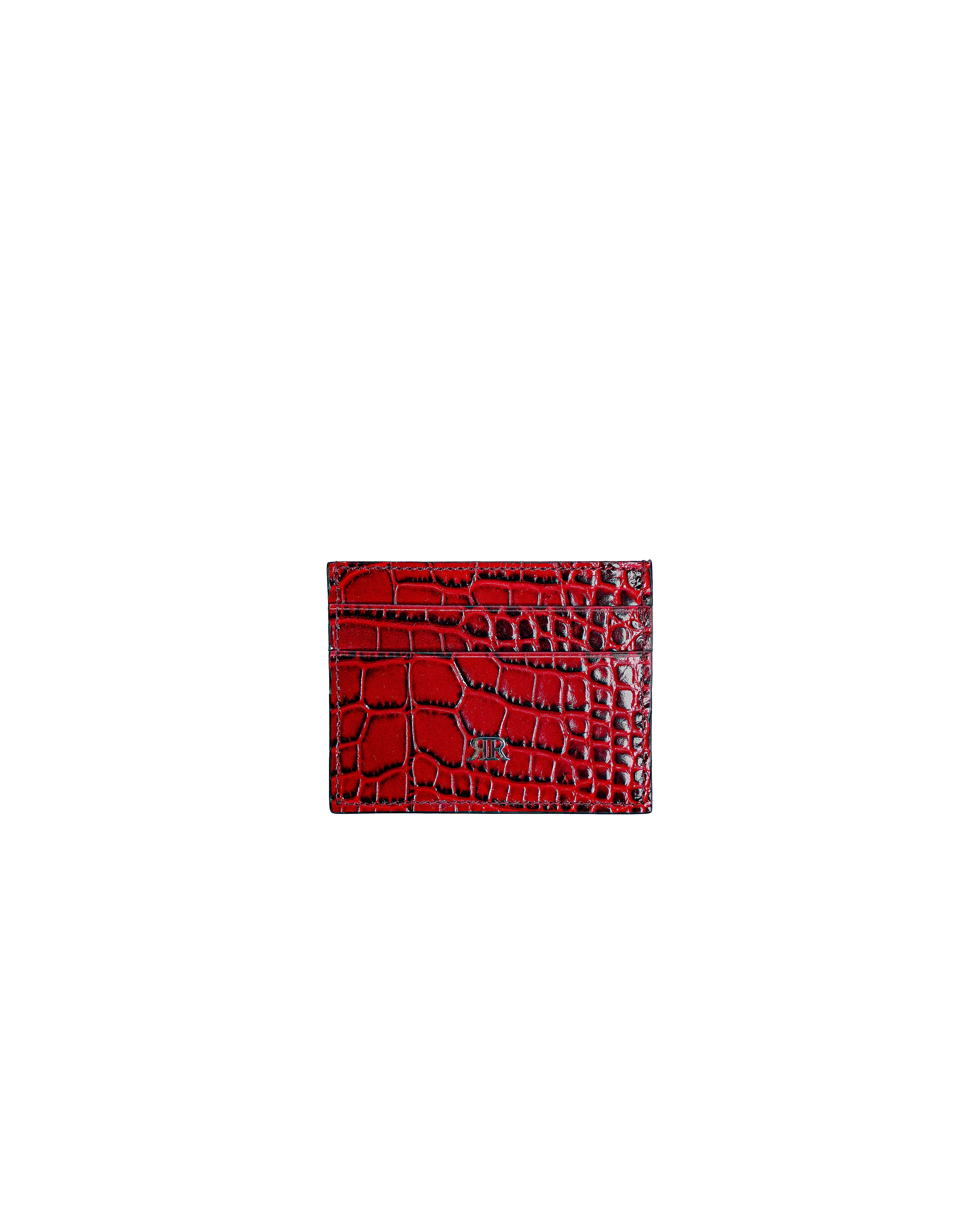 RADOŠ. Alligator Card holder in crocodile effect leather
